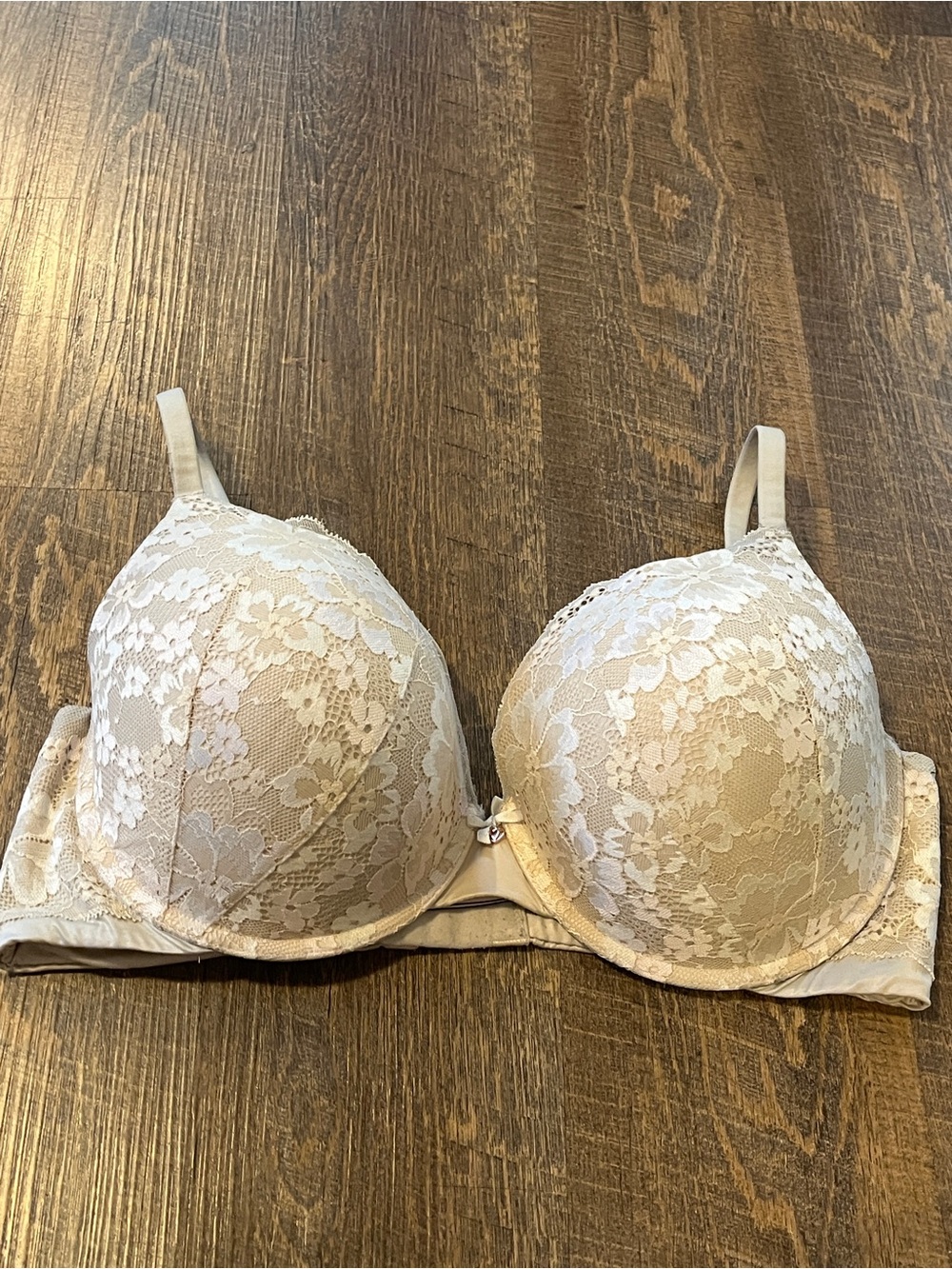 Body by Victoria Perfect Shape Lace Overlay Padded Bra in Cream 38DD